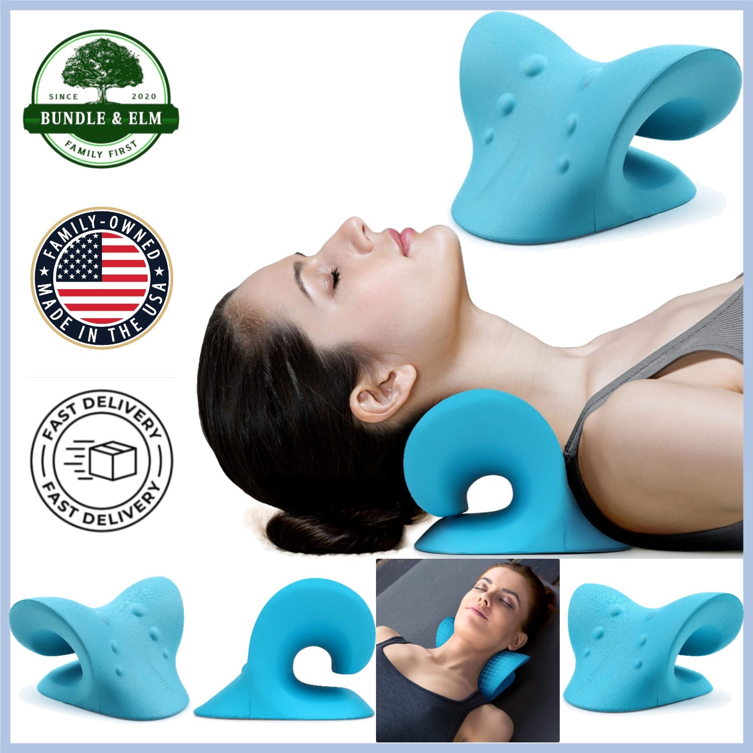 Memory Foam Neck and Shoulder Relaxer for Easy TMJ Pain Relief – Compact Design