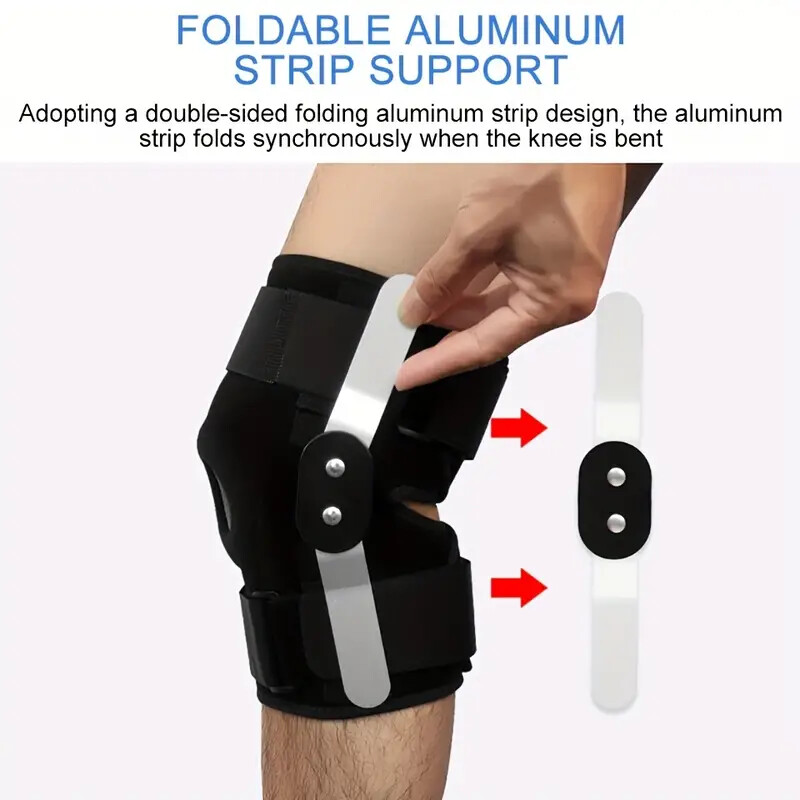 Hinged Knee Brace Sleeve Compression Support Meniscus Joint Pain Arthritis Sport