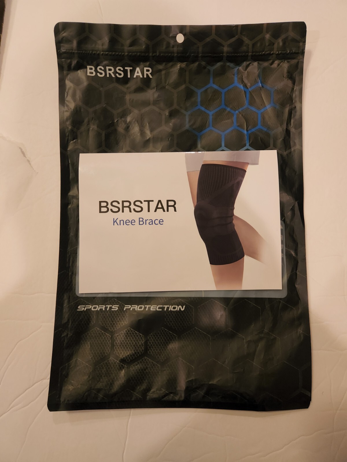 BSRSTAR Knee Brace Sports Protection Series Joint Pain Relief Size L Black NEW