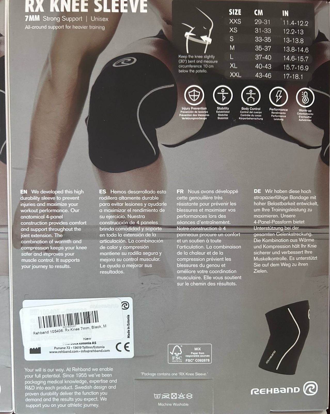 2 Rehband 7mm Knee sleeves NEW Crossfit