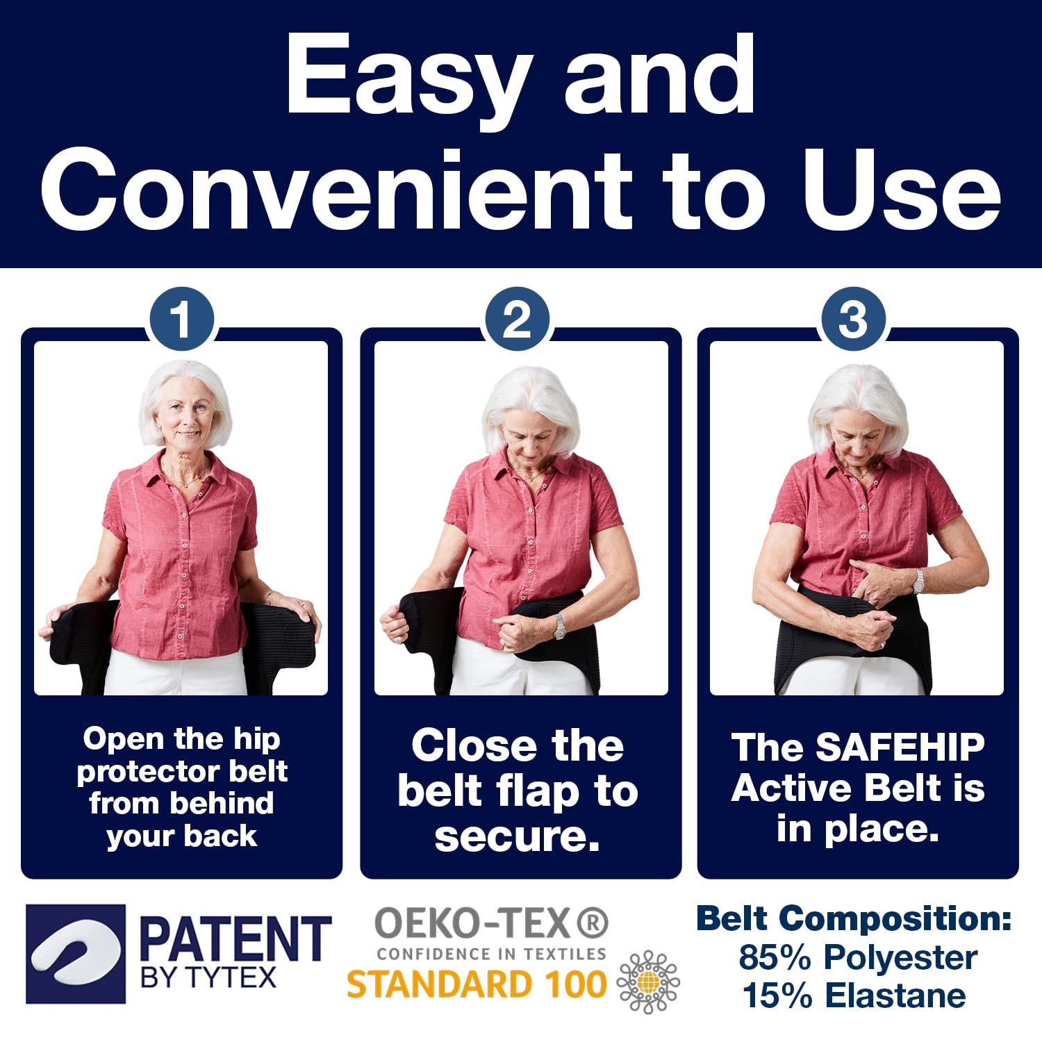 SAFEHIP Active Hip Protector Belt Fall Fracture Injury Prevention Hip Pads for