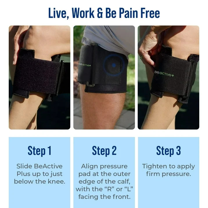 BeActive PLUS Instant Relief Acupressure Calf Brace for Sciatic Nerve Pain – NEW