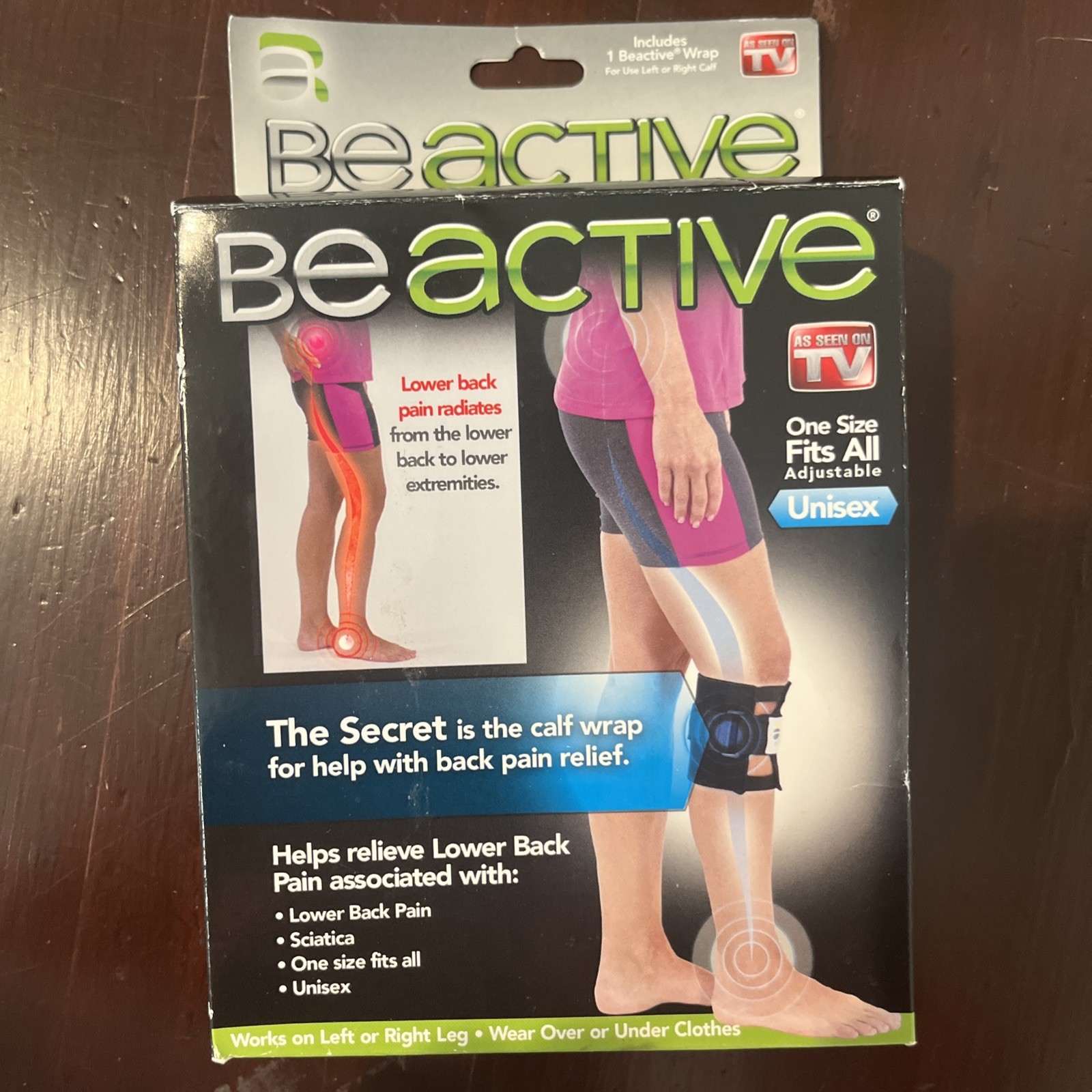 Be Active Calf Wrap- As Seen on TV- One Size- Includes Box and Instructions
