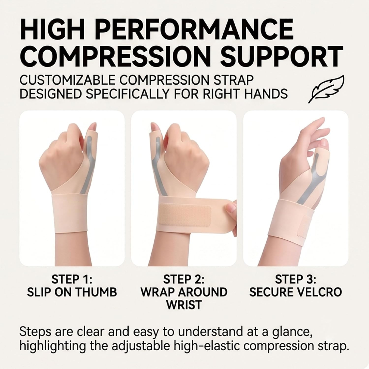 Thumb Spica Splint Right Hand, Wrist and Thumb Brace for De Quervains Tenosyn…