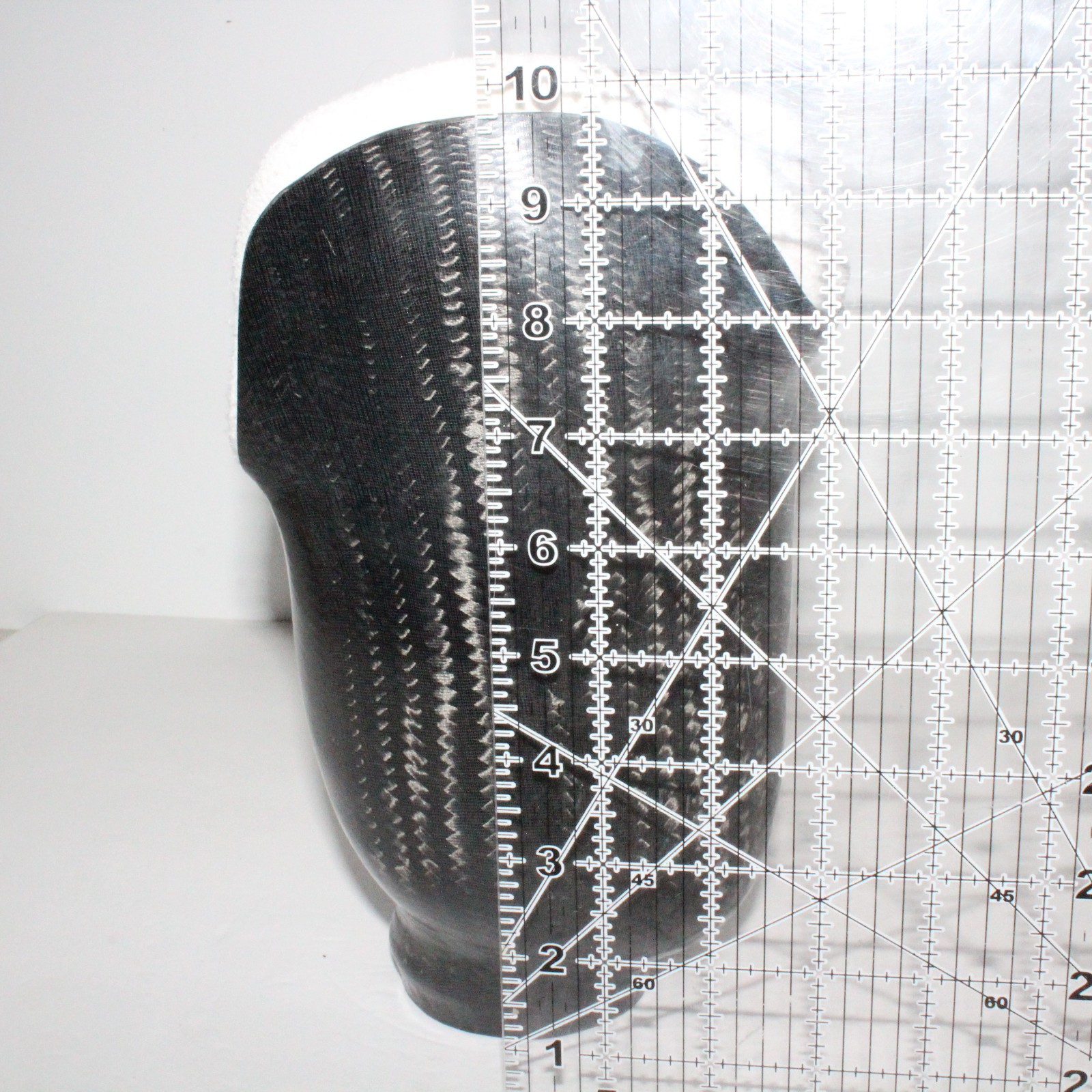 VERY CLEAN BELOW-KNEE CARBON FIBER PROSTHETIC LEFT SOCKET w/ FOAM COMFORT INSERT