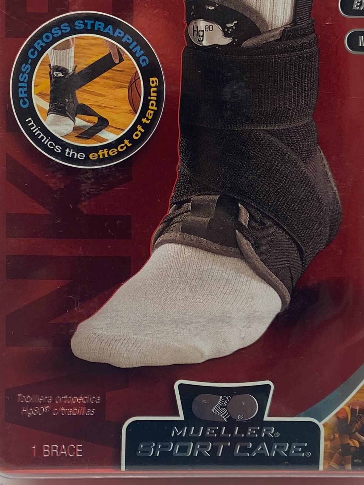 mueller sport care ankle x-large brace with straps scuffed box