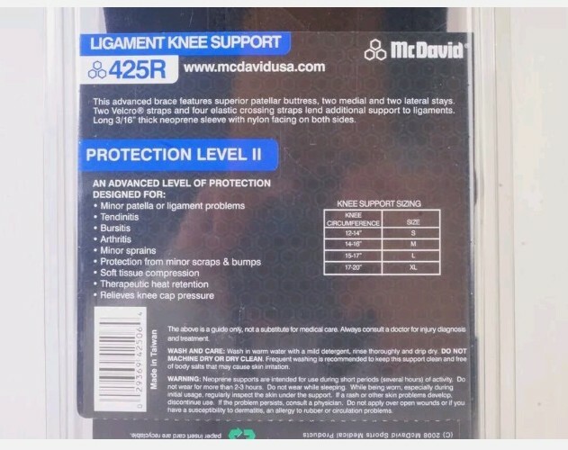 McDavid Knee Support With Cross Straps-425R Adult/ Size XX-Large