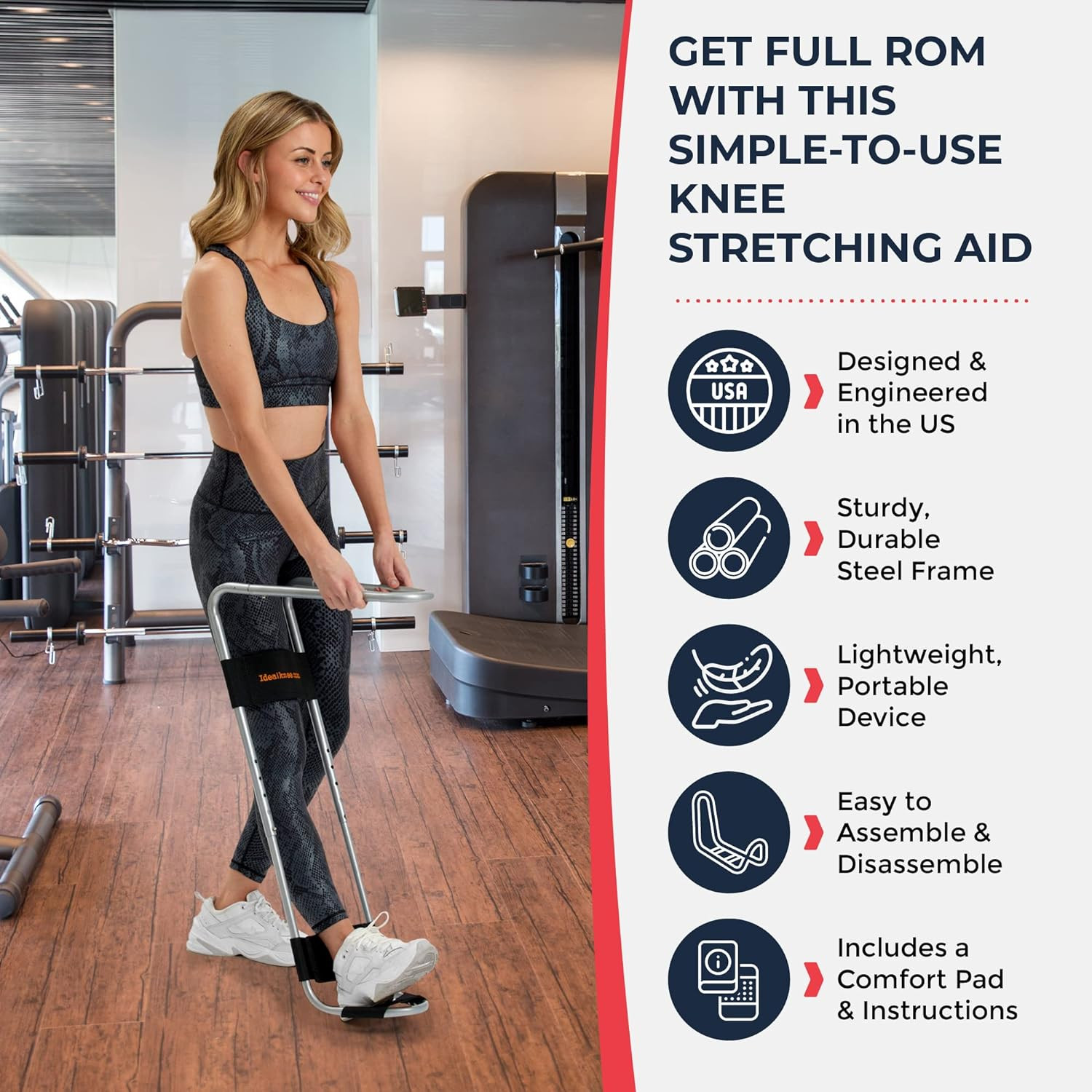 Idealknee One Pad – Advanced Knee Extension & Pain Relief Device – Endorsed by P