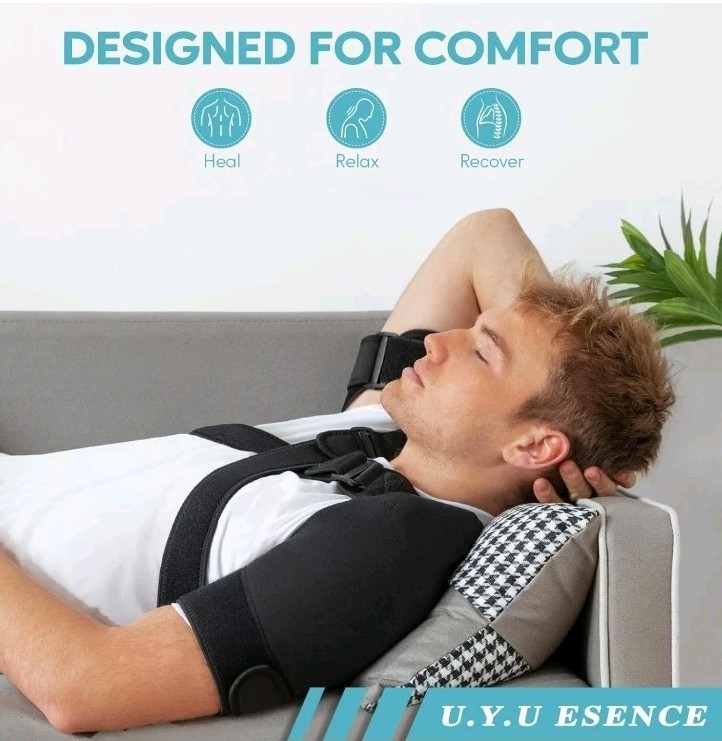 Double Shoulder Brace for & Men,Double Sleeve for Sleeping,Adjustable. S
