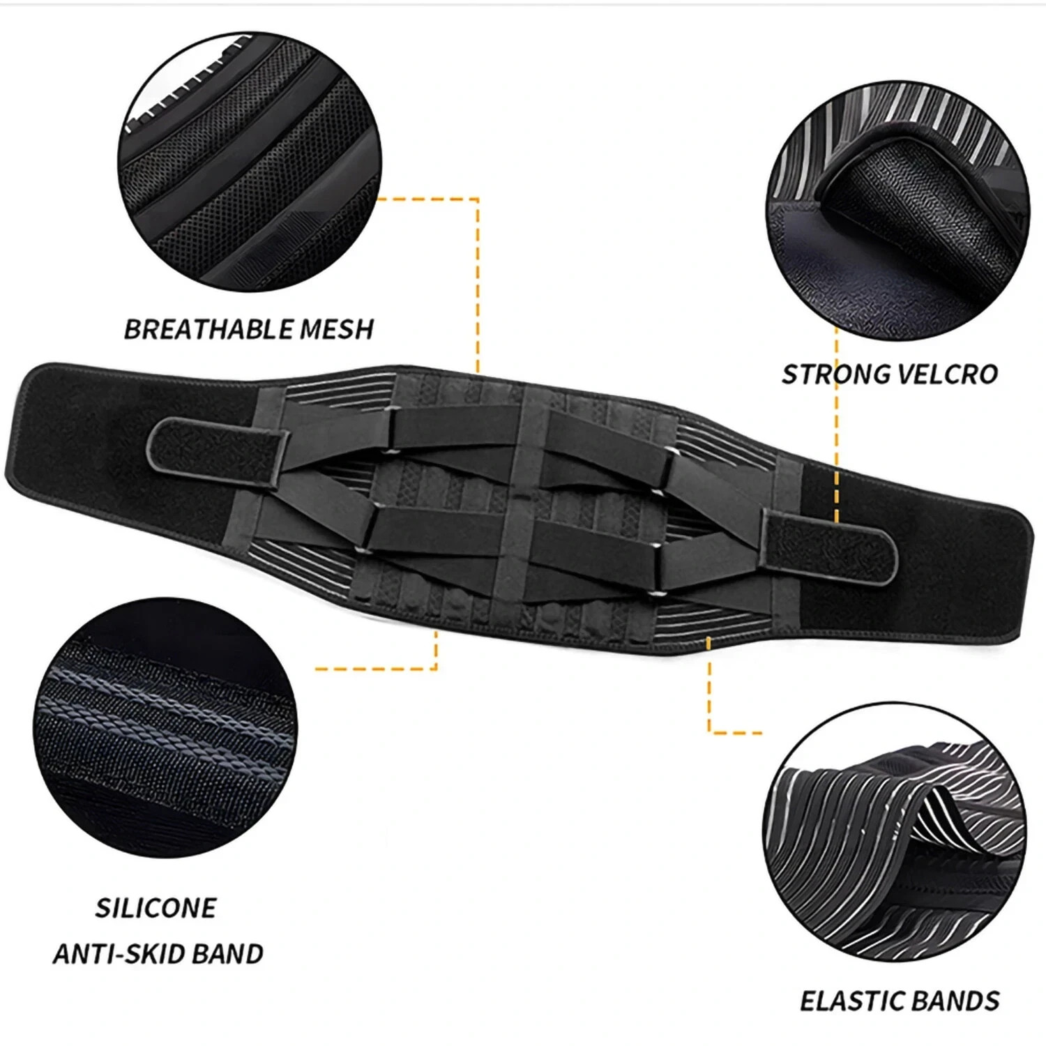 Adjustable Lower Back Brace Lumbar Support Waist Belt For Men Women Pain Relief