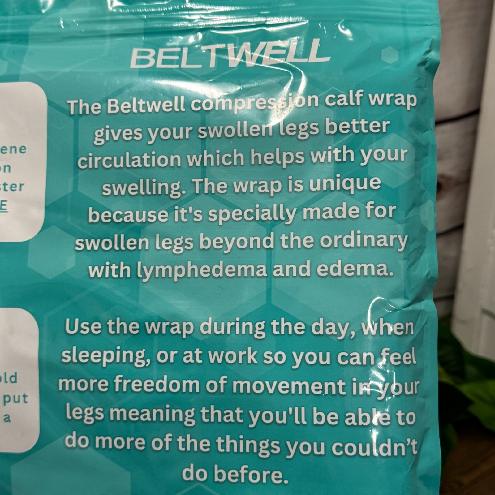 Beltwell Adjustable Calf Compression Wrap Lymphedema Circulation XL Tall Black