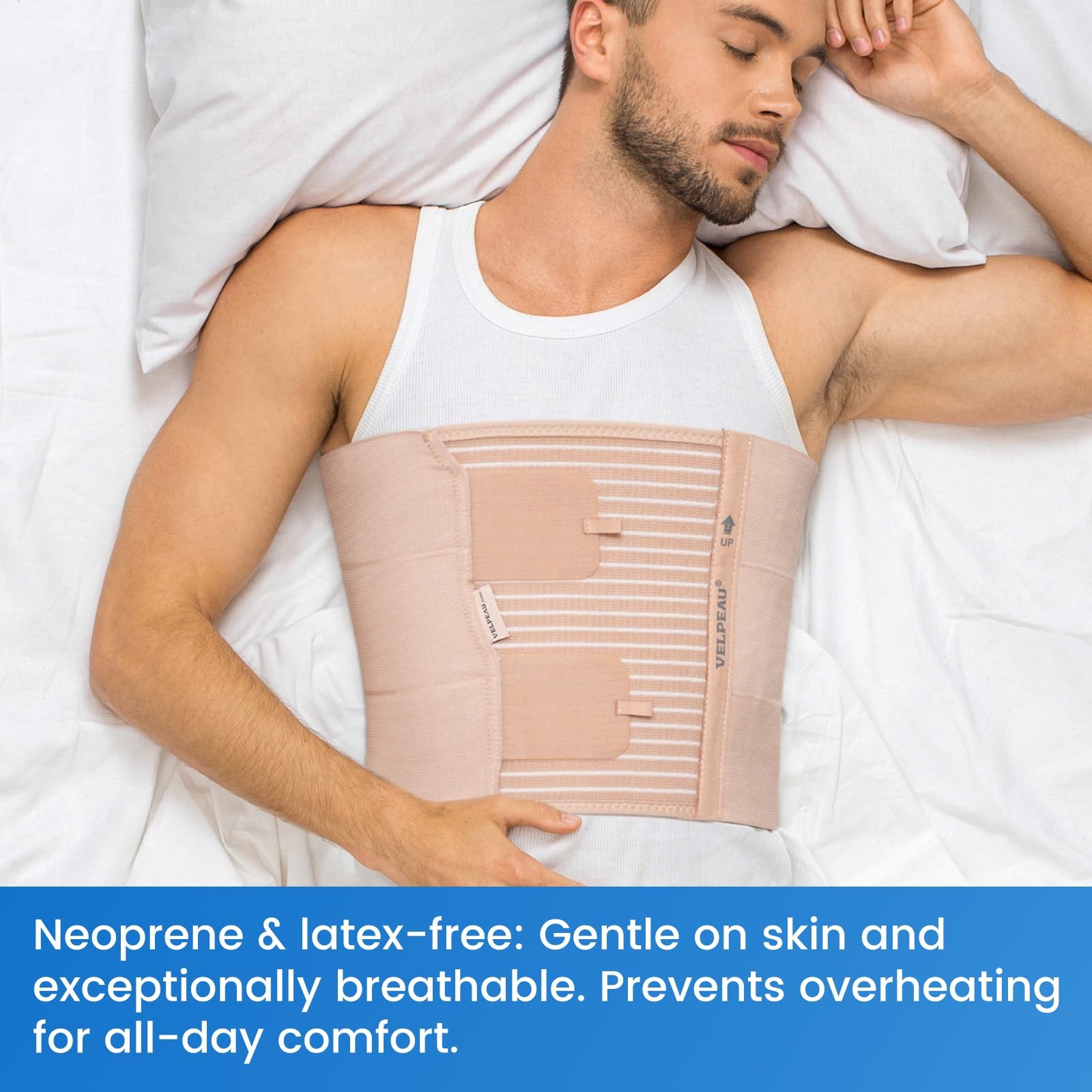 Broken Rib Brace for Men & Women – Compression Chest Binder Belt for Cracked,…