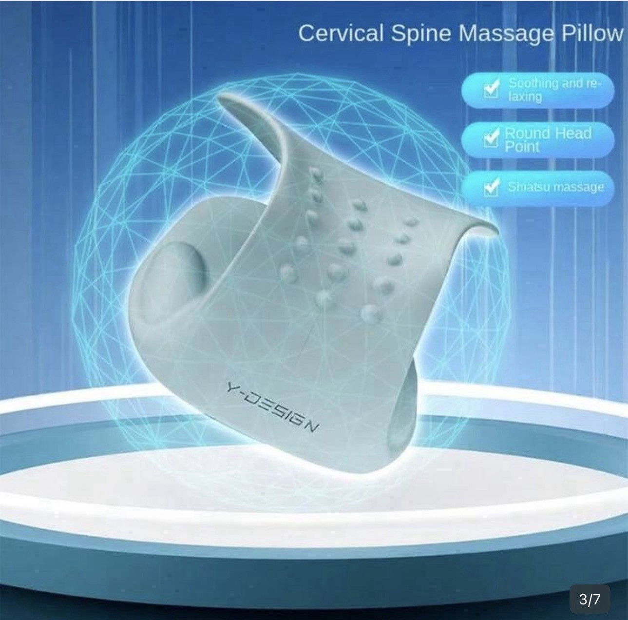 The C-Shaped Cervical Massage Pillow Home-Use Cervical Neck Shoulder Simulation