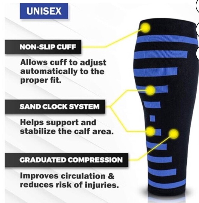 POWERLIX Compression CALF SLEEVE for Men Women XXL