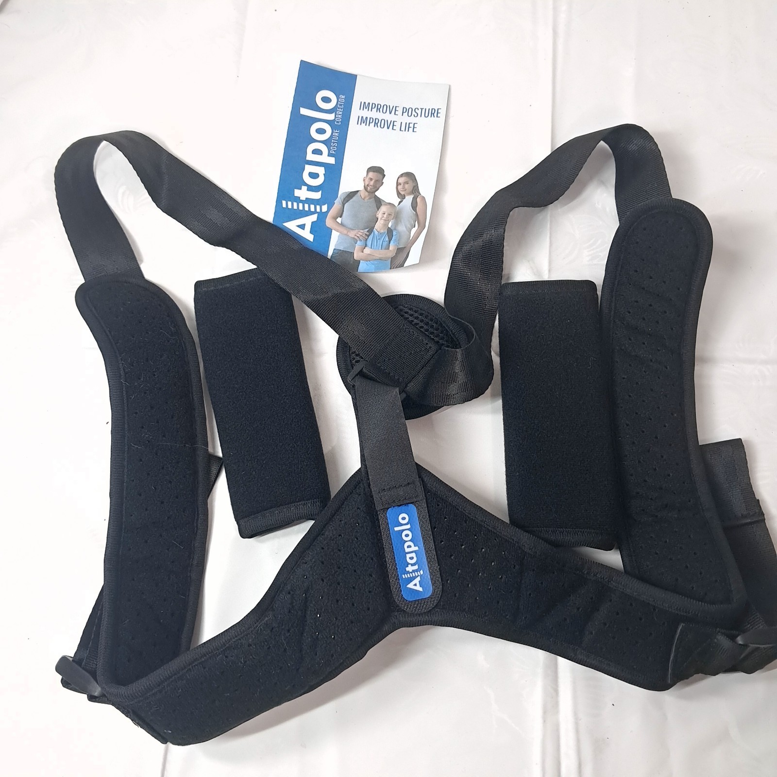 Altapolo Posture Corrector Upper Back Unisex black adjustable brace Alta Polo