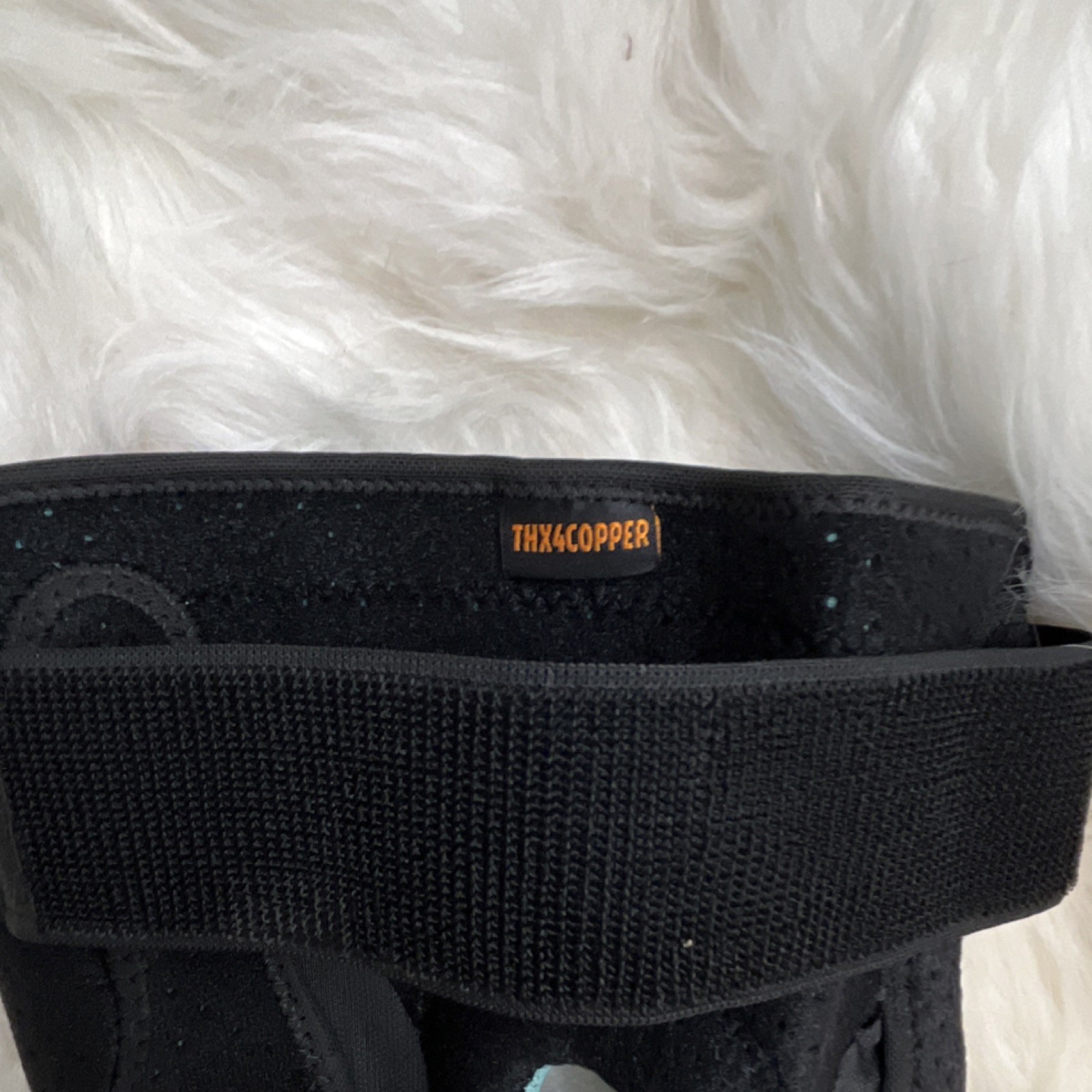 THX4COPPER Hinged Adjustable Knee Brace Copper Neoprene Black Size L