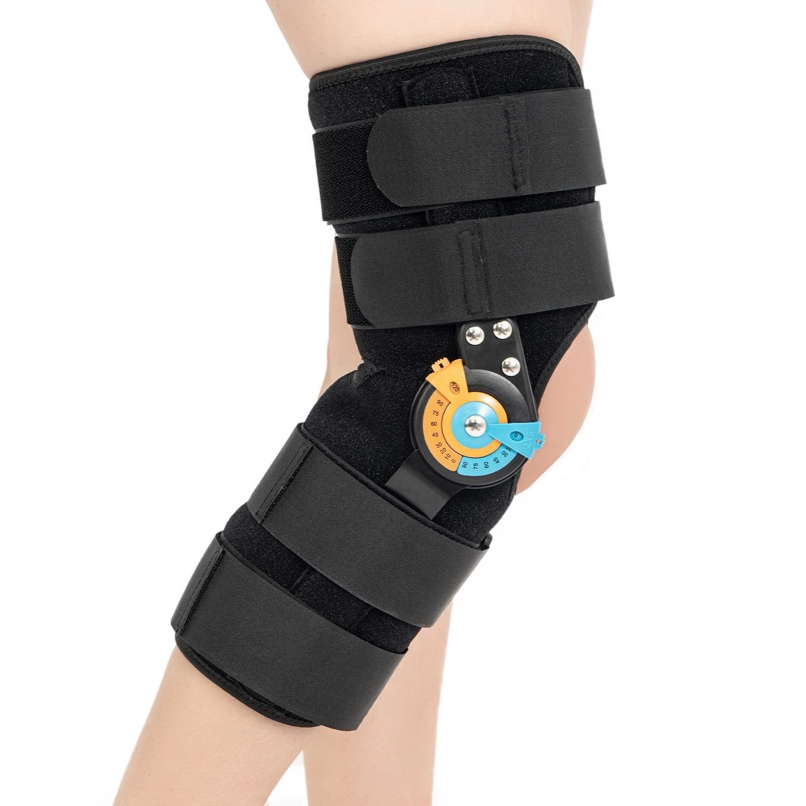 Hinged ROM Knee Braces Adjustable Knee Immobilizer Support for Knee Pain ACL …