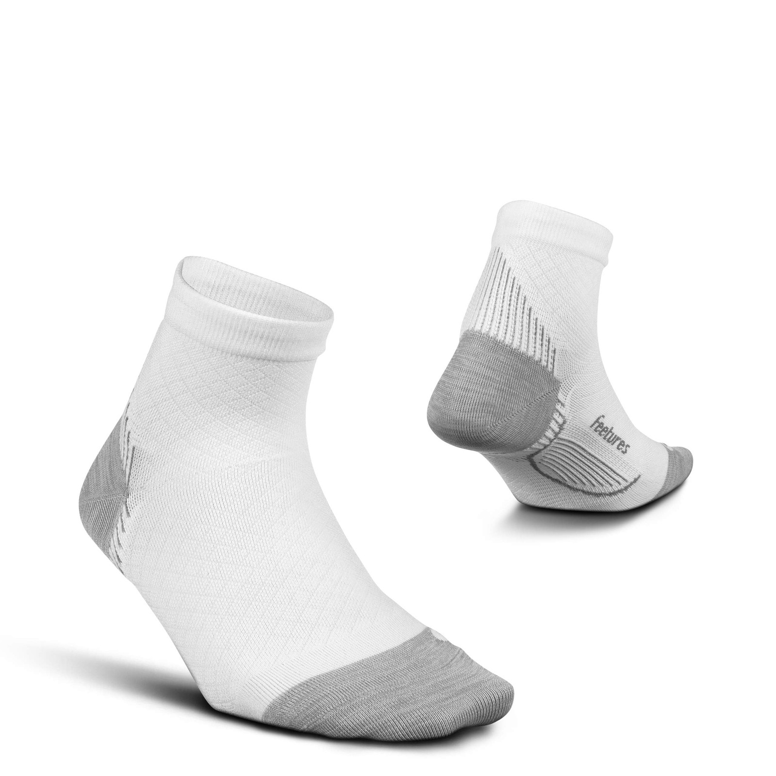 Feetures Plantar Fasciitis Relief Ultra Light Cushion Medium, White (1 Pair)