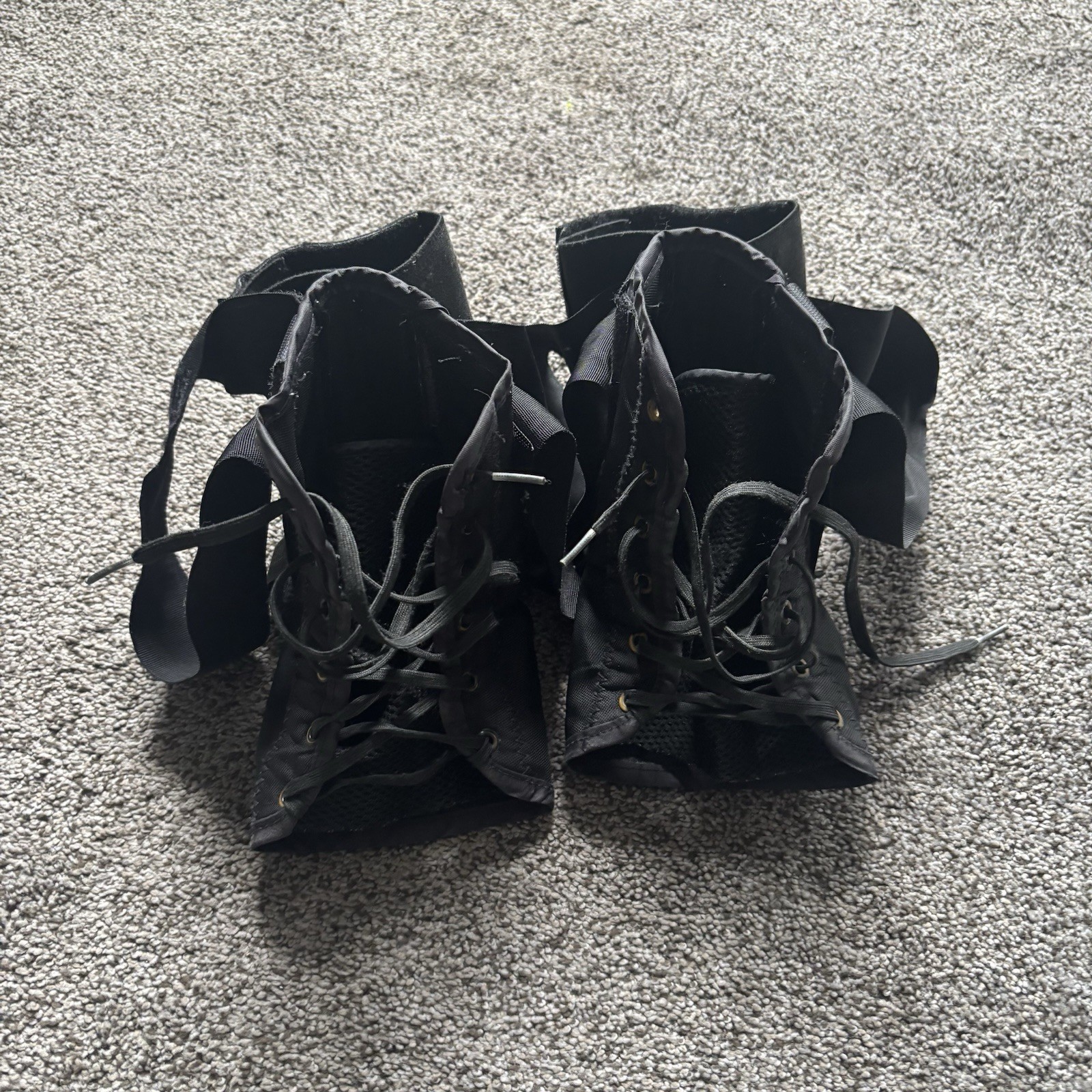 2 Lot Vintage ASO Lace Up Ankle Brace Stabilizer Orthopedic Support Size Large