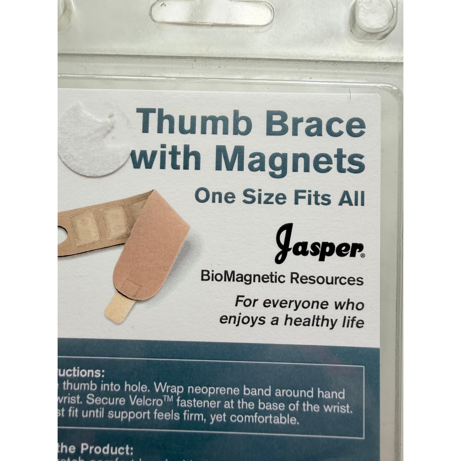 New Jasper Thumb Brace with Magnets OS Brown Carpal Tunnel Support Therapeutic