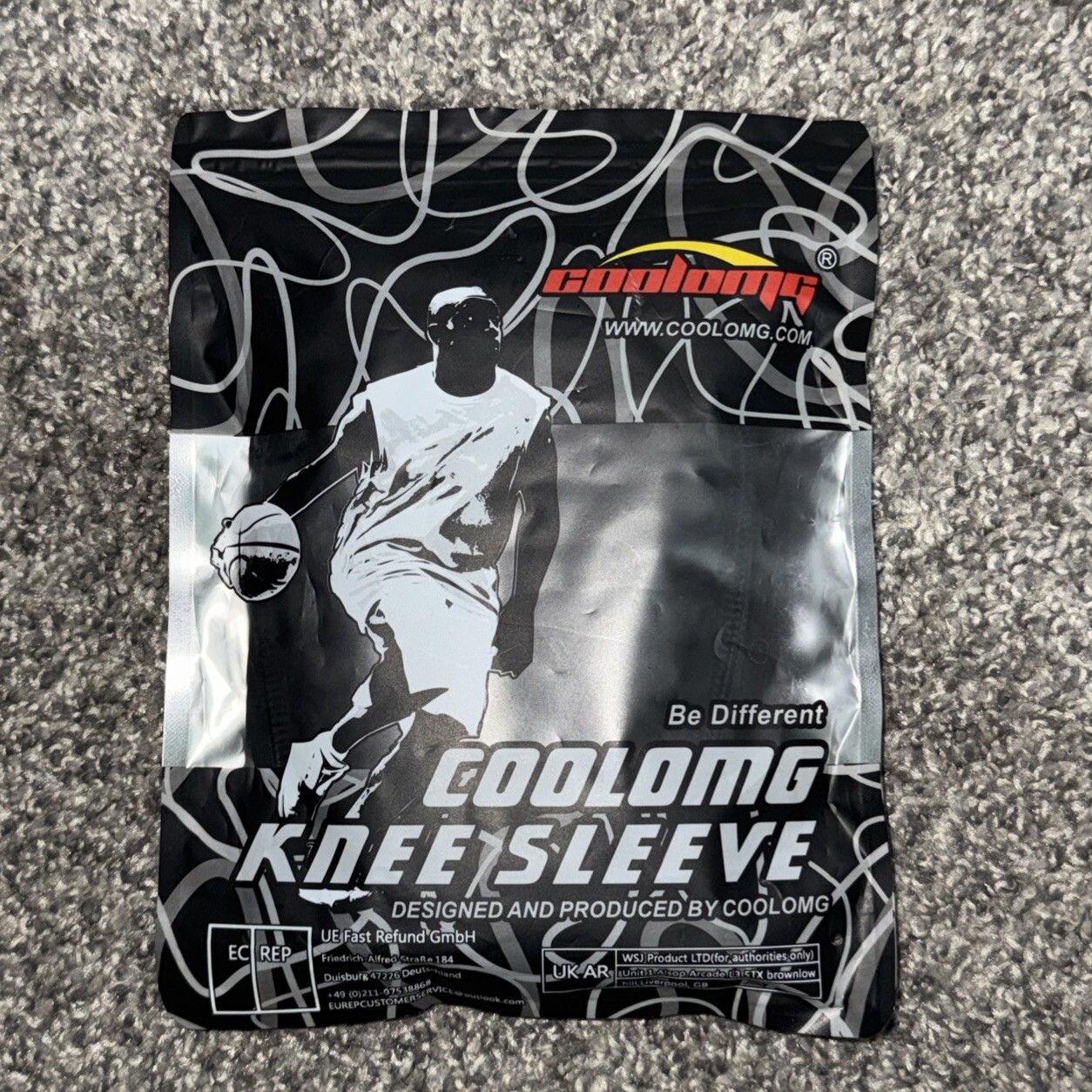 COOLOMG Size XS Black Cooling Knee Sleeves 1 Pair NEW, OPENED BAG