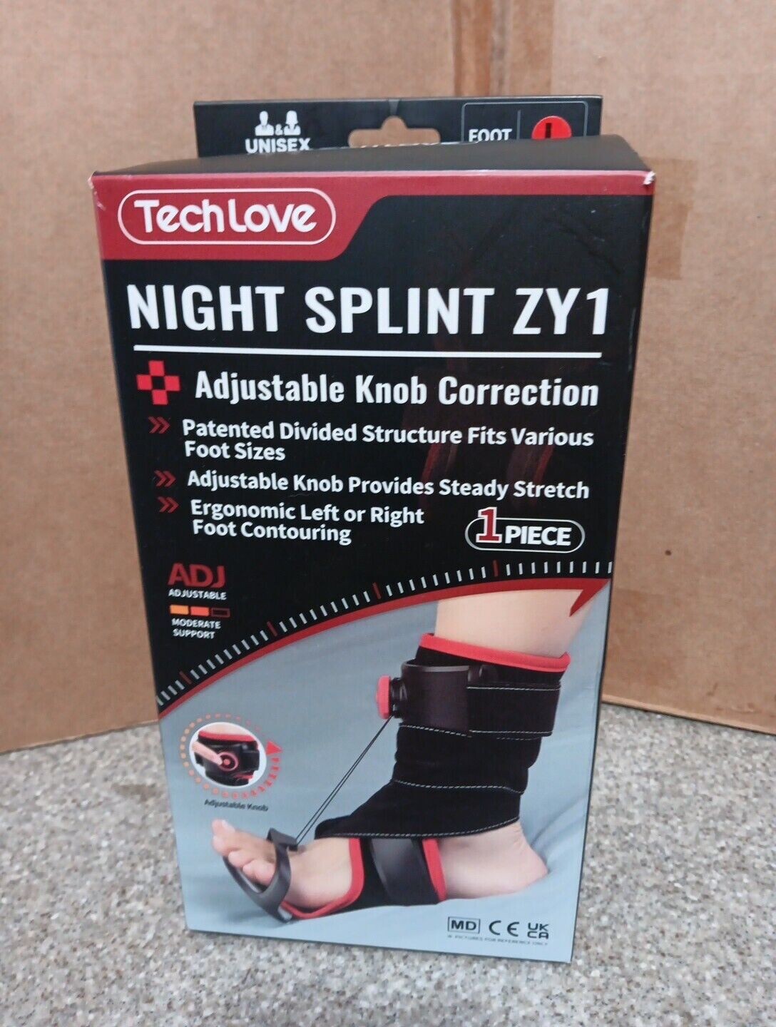 Tech Love Night Splint ZY1 – Adjustable Knob Correction Left or Right Foot
