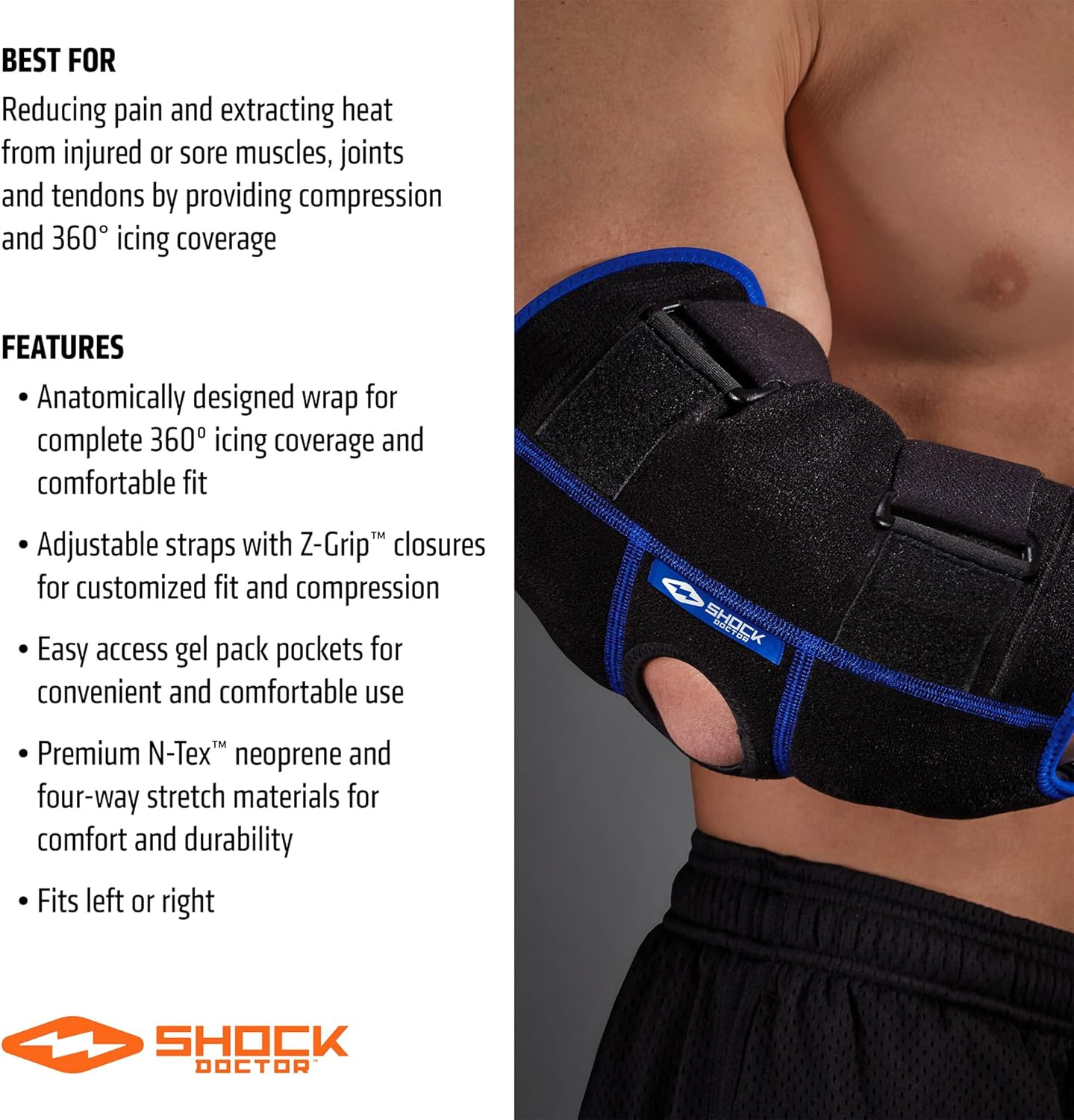 Ice Recovery Elbow Compression Wrap