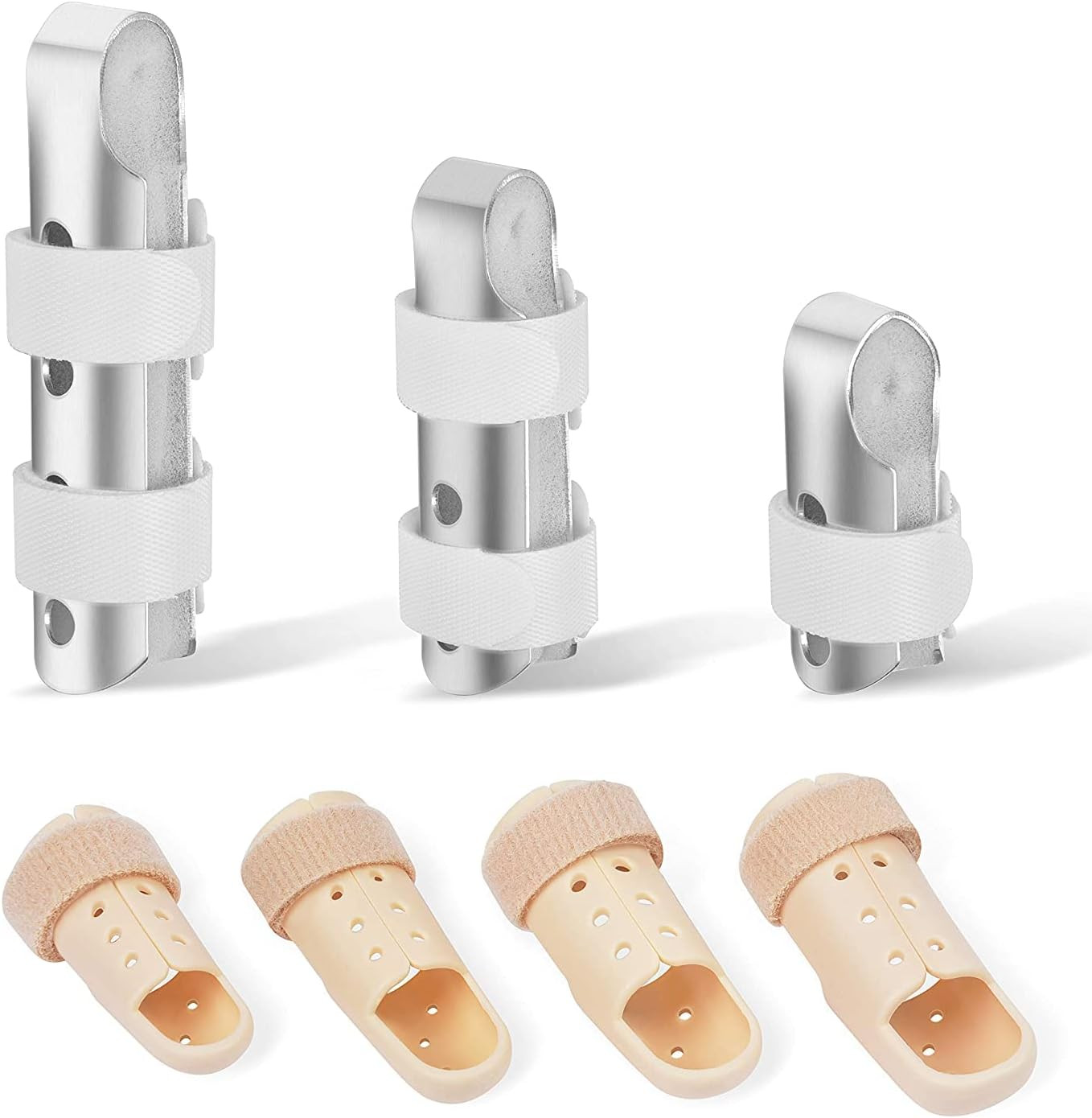 Finger Splint, 7 Pack Finger Brace for Knuckle Immobilization | Comfortable and