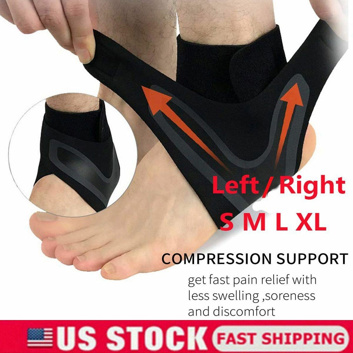 Ankle Support Brace Compression Tendon Strap Elastic Bandage Sport Foot Wrap US