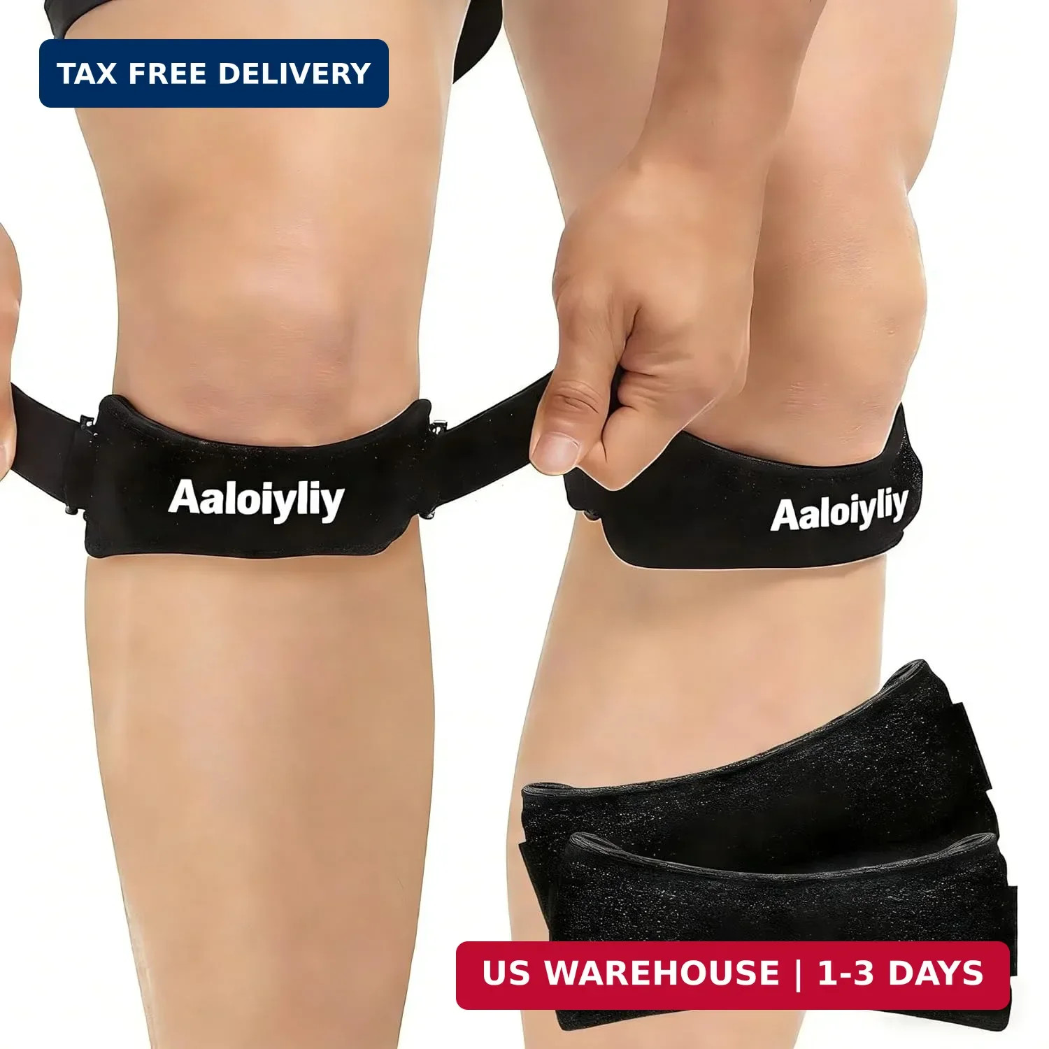 2Pack Knee Brace for Women Men,Patella Tendon Support Straps for Knee Pain Relie