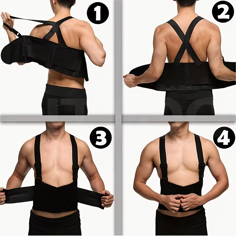 Double Pull Lumbar Support Belt Orthopedic Waist Brace Corset Spine Back Relieve