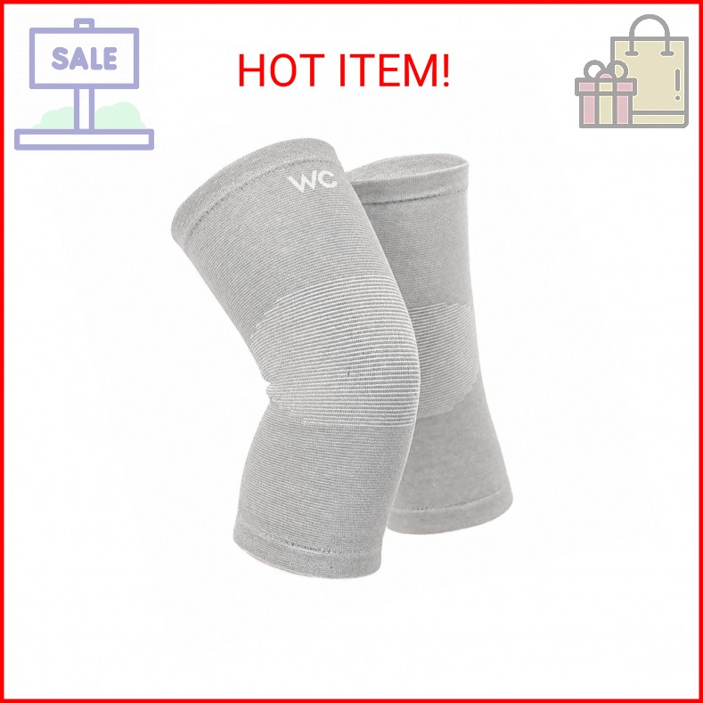 Wonder Care 2-Pack Bamboo Knee Compression Sleeve for Men and Women, Compression