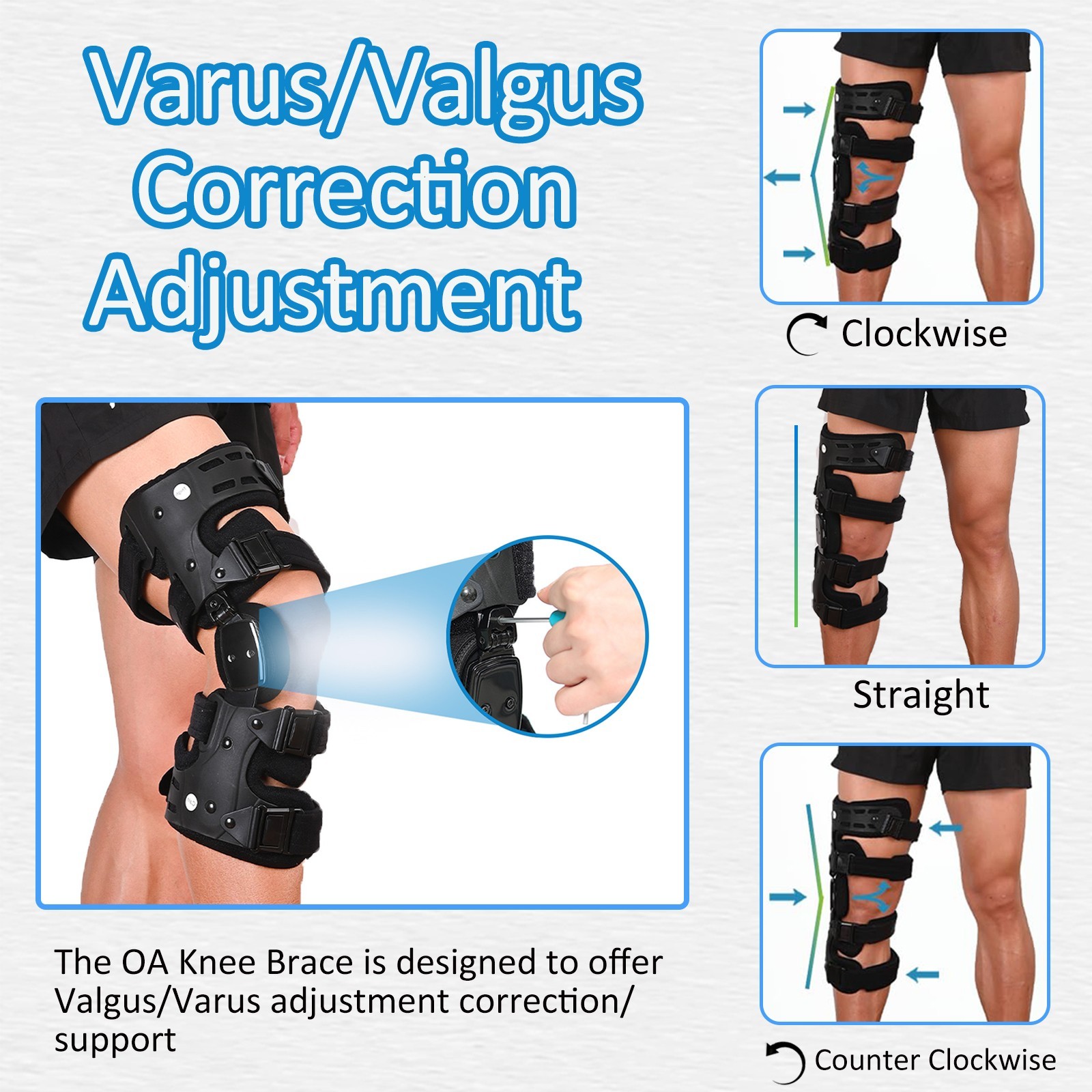 Osteoarthritis Knee Brace, Support for Bone-on-Bone Pain & Meniscus,adjustable
