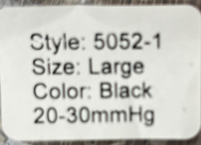 1 Natural Way Maternity compression socks Knee High 20-30mmHg black sz Large