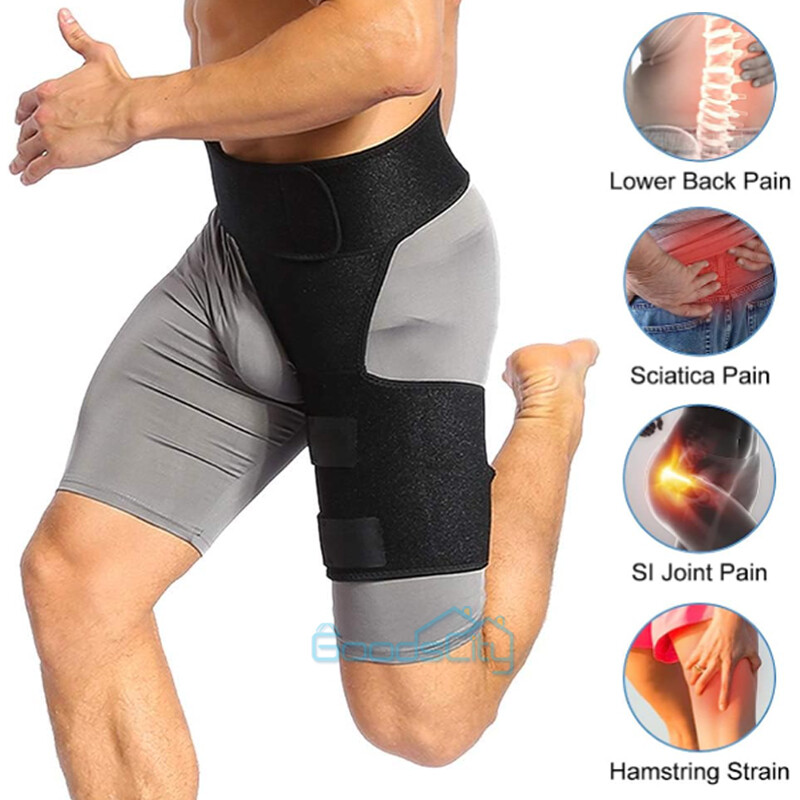 Groin Hip Brace | Sciatica Support Wrap,Hamstring Compression Sleeve, Left/Right