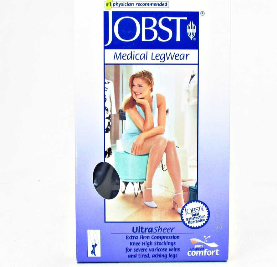 JOBST ULTRASHEER KNEE 30-40 CLOSED TOE KNEE HIGH STOCKINGS 119018 NATURAL XL FC