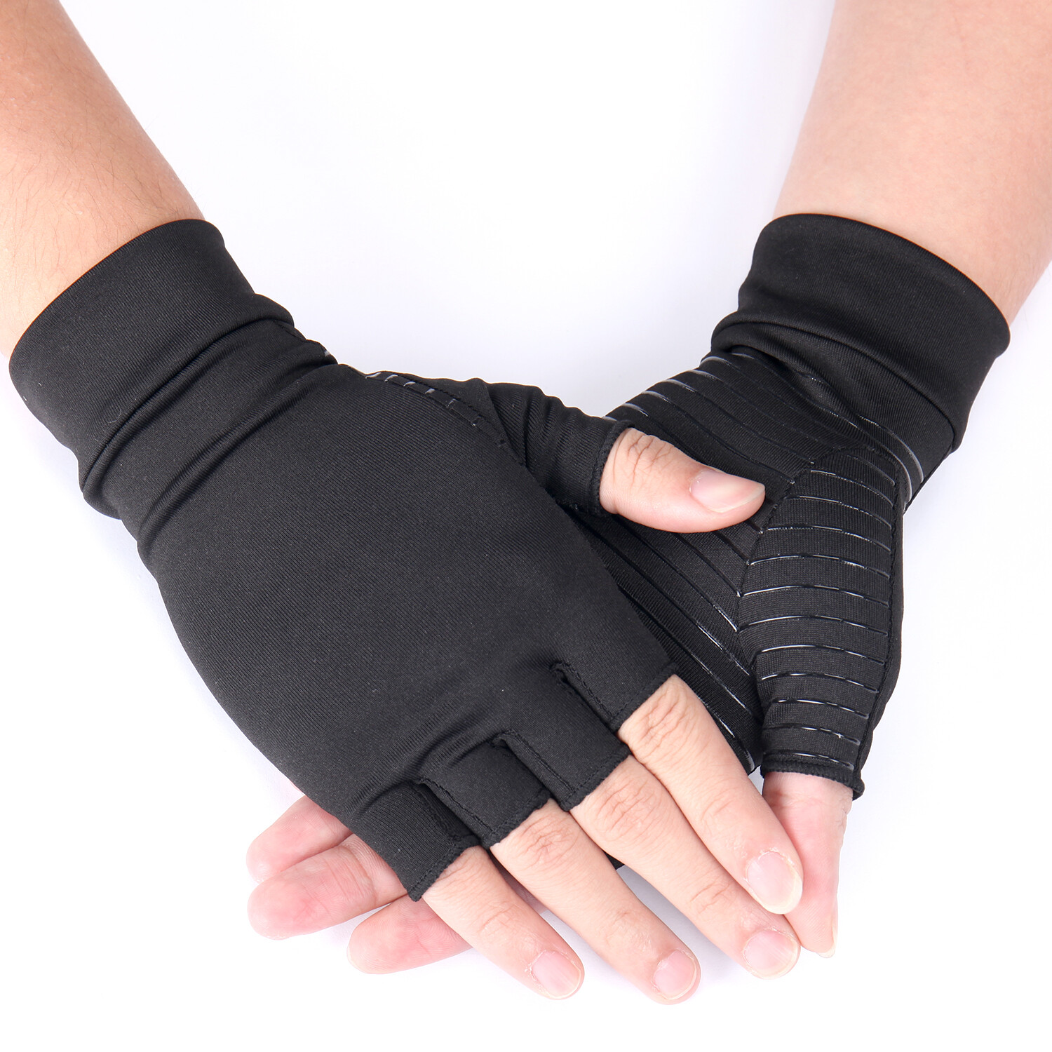 Copper Anti Arthritis Compression Gloves Wrist Support Hand Pain Relief Therapy