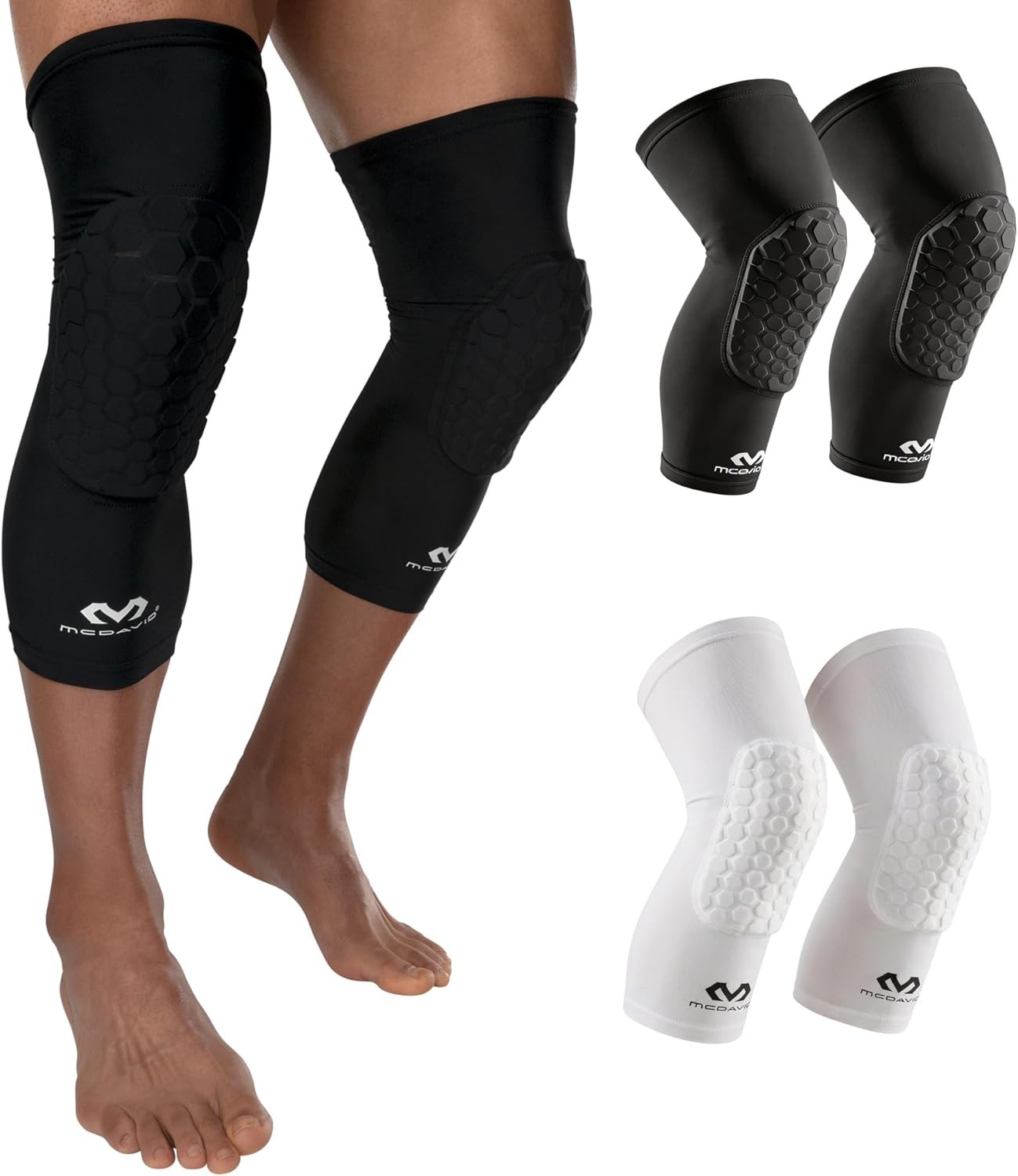 Breathable Knee Compression Sleeves with Hex Padding for Sports Performance