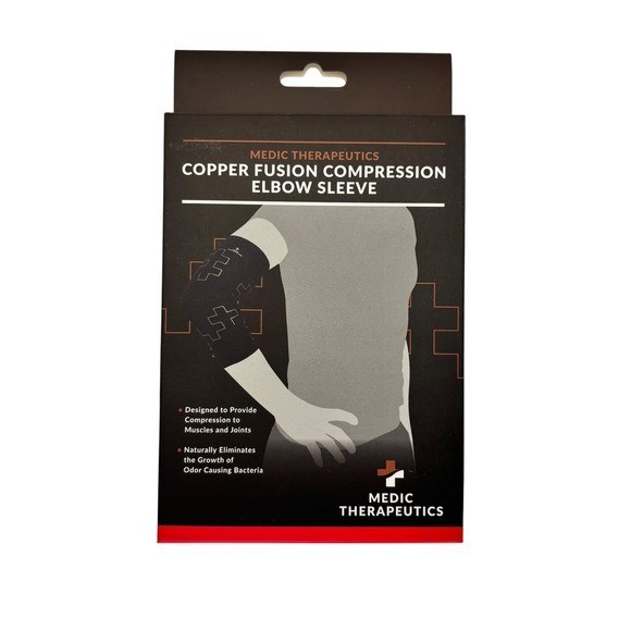 Medic Therapeutics Copper Fusion Compression Elbow Sleeve Anti-Odor/Bacterial