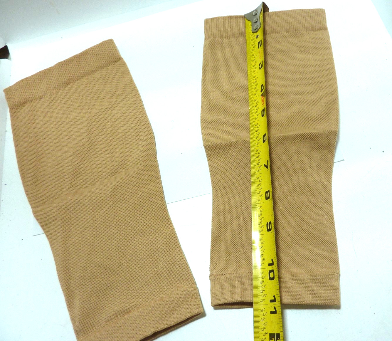 2 PAIR Compression Socks Calf Sleeves Leg Support Running Varicose Vein BEIGE