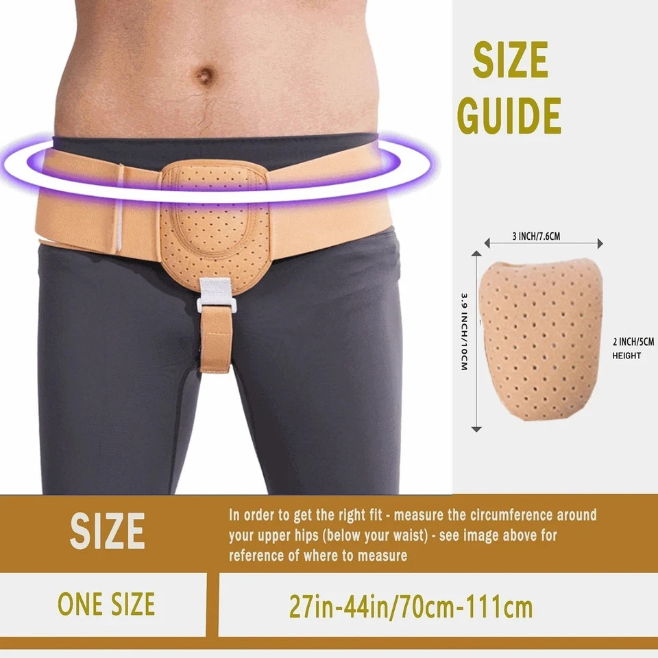 Single Hernia Support Belt Inguinal Groin Hernia Pain Relief Truss Brace Unisex