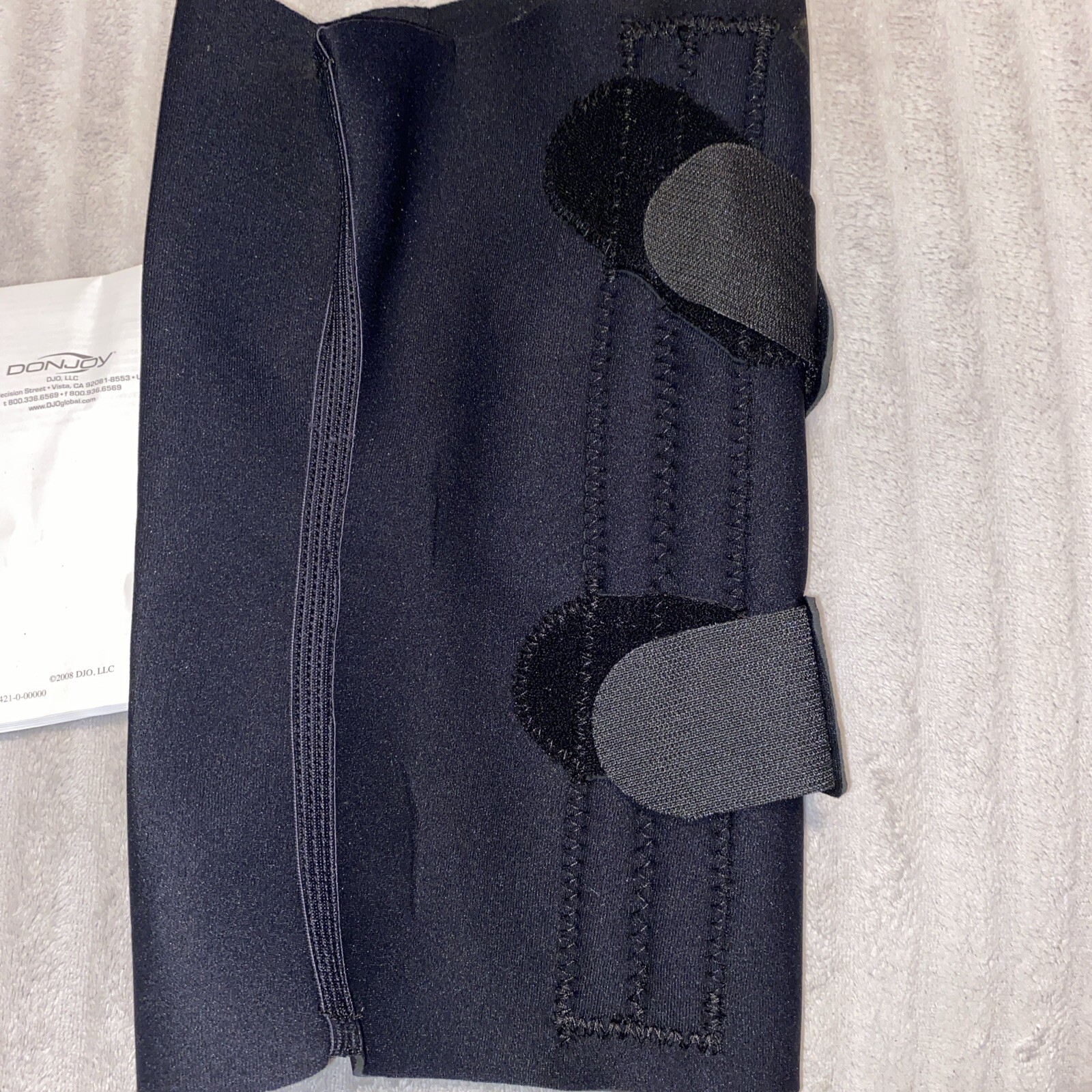 Donjoy Lat Pat Knee Sprt, LT, XXL, BLK for support of the Patella Left New