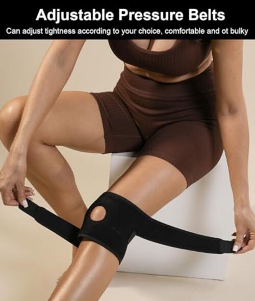Knee Brace for Women Men Knee Braces for Knee Pain, Patellar Tendon Black