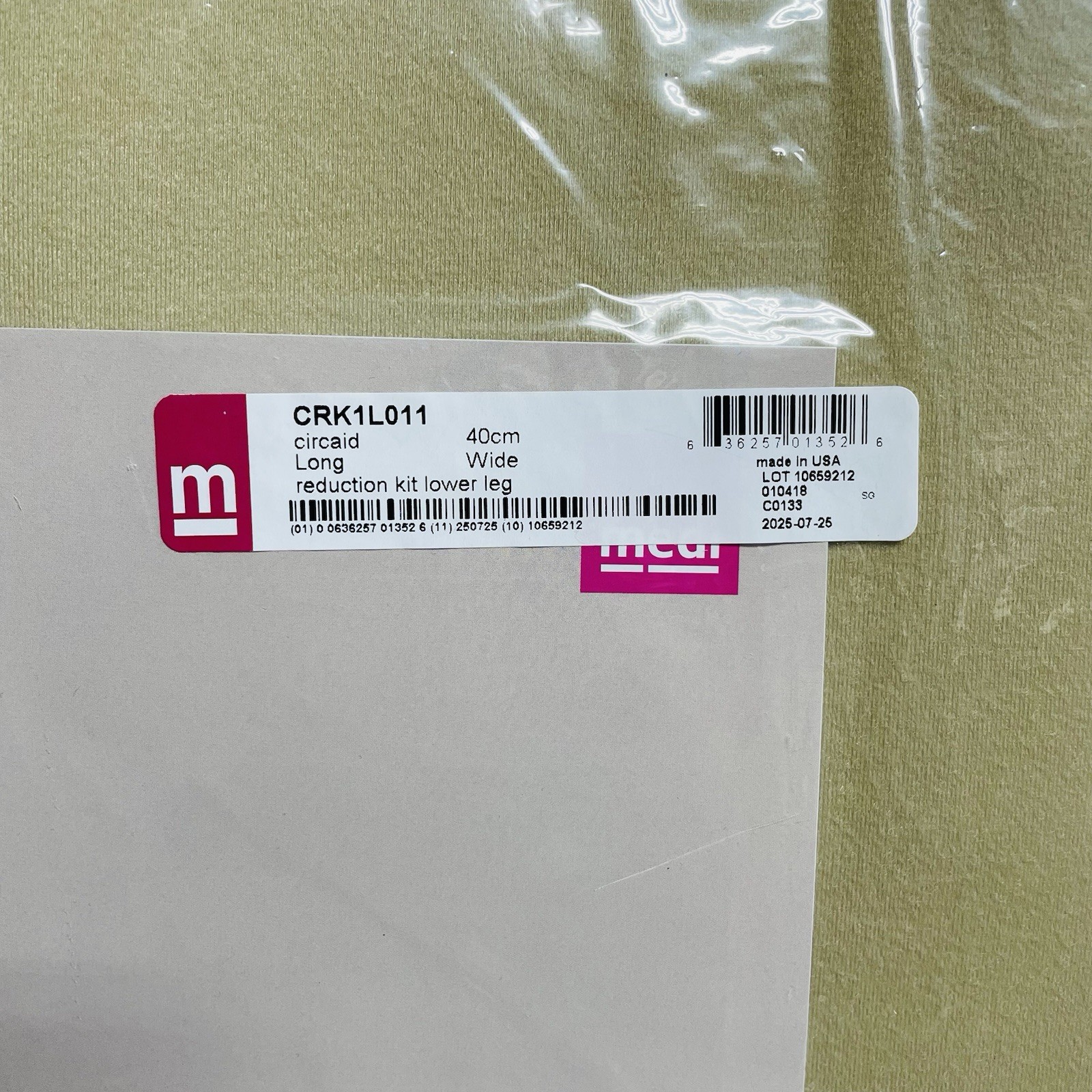 Circaid reduction kit, Long Leg, Lower leg, Wide width, 40cm, New & Sealed