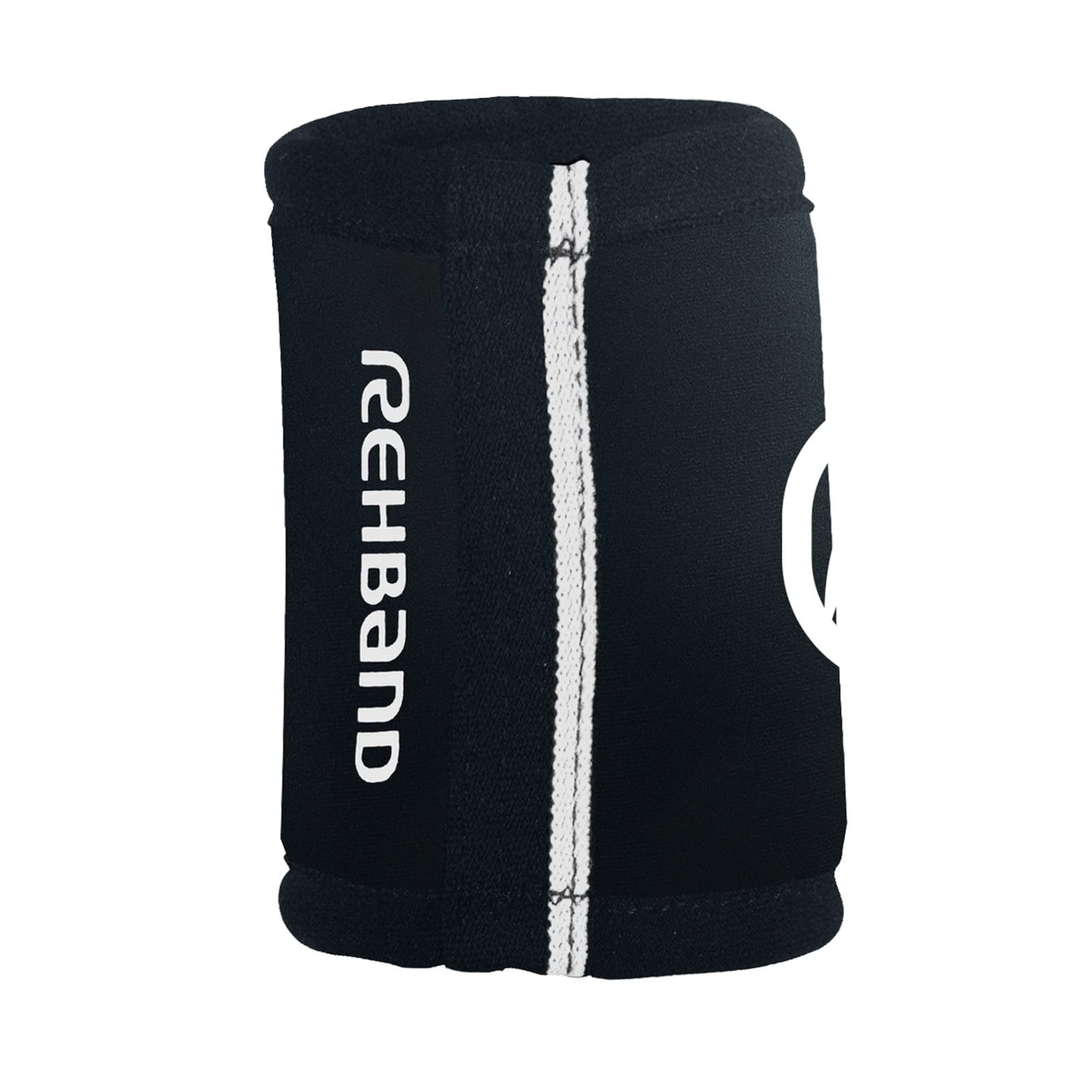 Rehband Neoprene Wrist Sleeves, 1 Pair, Support 5mm Medium, Black