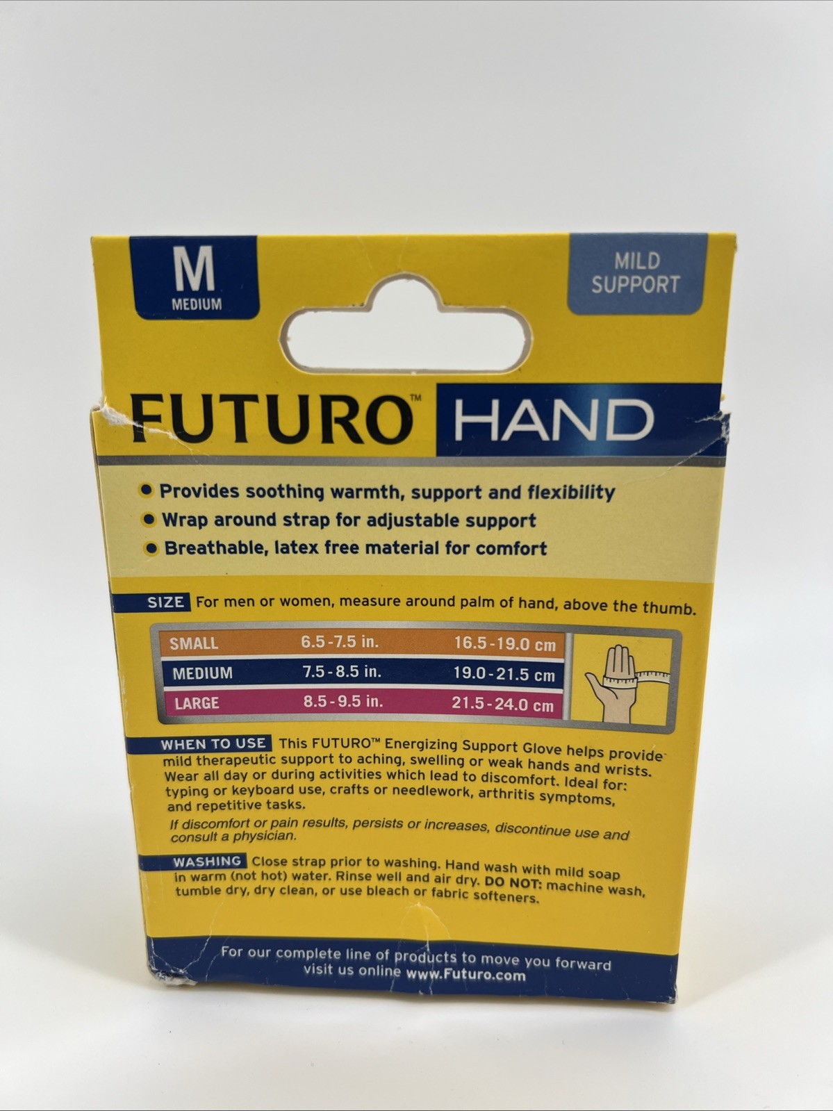 NEW SM Futuro Hand Energizing Support Glove Medium NIB