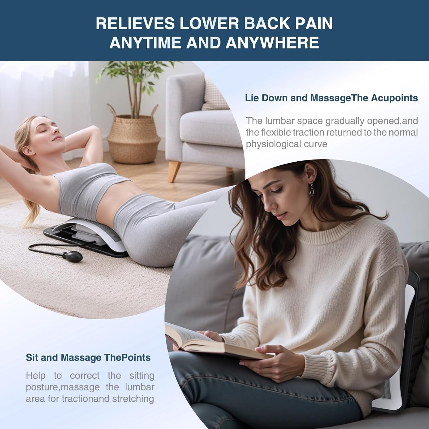 Back Stretcher for Lower Back Pain Relief,Adjustable Inversion Lumbar Tractio…