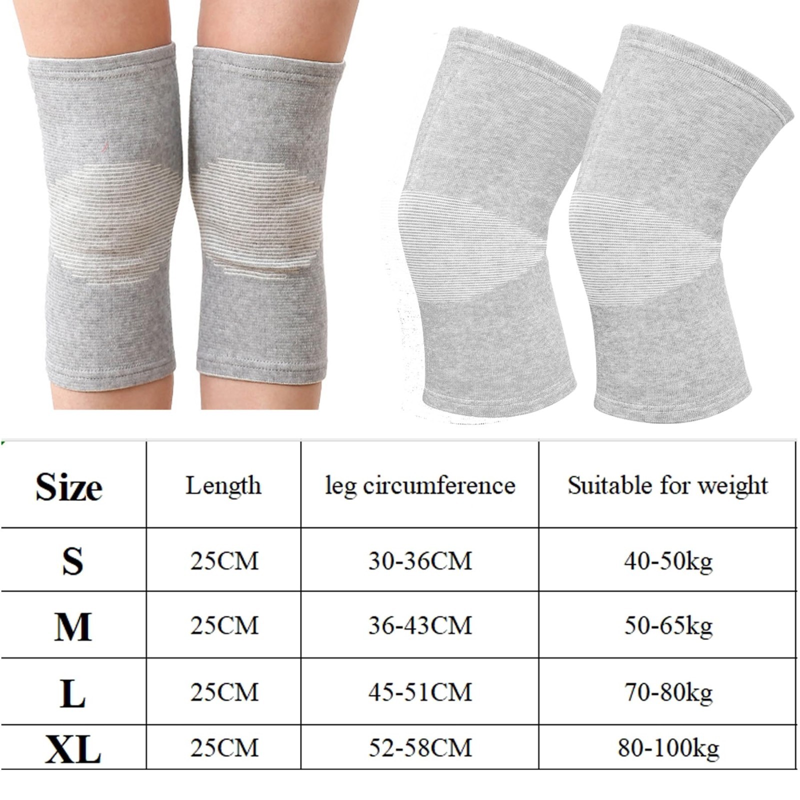 1 Pair~Knee Support Elastic Compression Knee Sleeve for Arthritis Sport Pain~USA