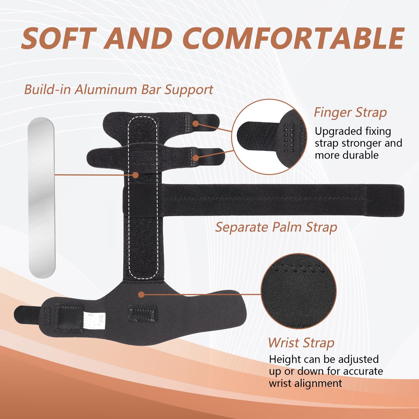 2 Finger Splint, Adjustable Finger Brace, Finger Metal Support for Broken Fin…