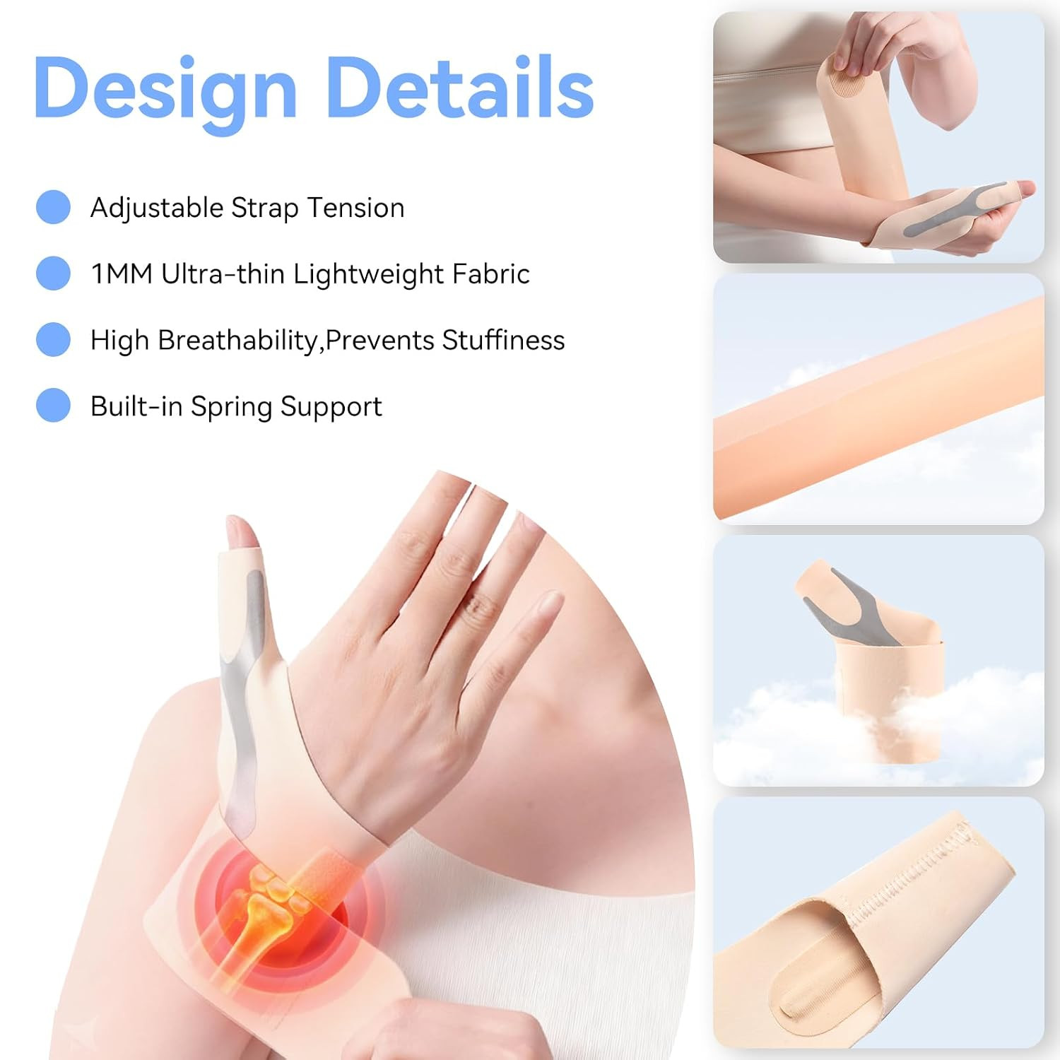 Thumb Wrist Brace for Arthritis & Carpal Tunnel Pain Relief,1 Pair | Ultra-th…